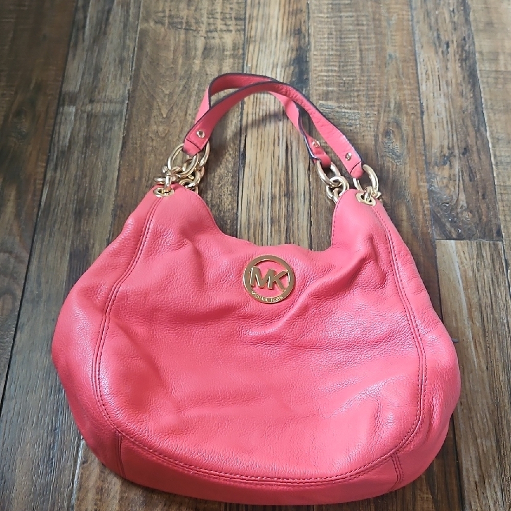 Michael Kors‎ Coral Leather Hobo Bag - Picture 9 of 13